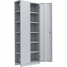 Metalware – Étagère enclenchable RL013, 7 tablettes, 36 x 18 x 76 (po), gris pâle-Système de tablettes ajustables offrant un espace de rangement solide, mais économique qui convient à vos besoins