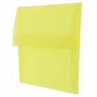 JAM Paper Enveloppes translucides A2, jaune primaire, 250/paquet-Intérieur vierge où écrire un mot personnalisé