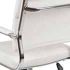 Flash Furniture Chaise De Bureau Pivotante Exécutive Leathersoft Panel-Blanc (BT20595M2WH)-Le mécanisme de verrouillage d'inclinaison bascule / incline la chaise et se verrouille en position verticale