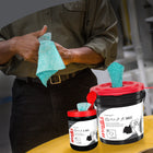 WypAll - Lingettes presaturees Power Clean ProScrub , nettoyage à double action, 50 feuilles/contenant-7