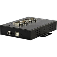 StarTech - Adaptateur industriel USB à 4 ports vers RS-232/422/485 avec protection ESD de 15 kV (ICUSB234854I)-Convertit un seul port USB en quatre ports série RS232/RS422/RS485 sur USB 2,0 avec quatre modes : RS232, RS422, RS485 à 4 fils et à 2 fils