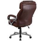 Flash Furniture - Fauteuil de direction à pivot, série Hercules pour tailles fortes, avec siège très large, brun (GO2092M1BN)-Conception de dossier haut avec appui-tête