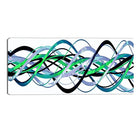 Designart – Art moderne imprimé sur toile, spirale verte et argentée (PT3045-32-16)-Impression