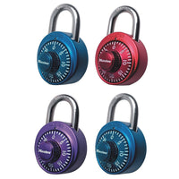 Cadenas anodisé à combinaison de 3 chiffres Master Lock - couleurs assorties-Combinaison préréglée (non programmable) à 3 chiffres pour une utilisation sans clé commode