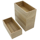 Cathay Importers Organisateur rectangulaire bentwood, 6 " L x 3" P x 2" H, ensemble de 4-Simple, design attrayant en finition marron clair