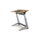 Safco - Focal Locus 4 Bureau debout réglable - Chêne blanc - 30 W x 48 D po-Bureau de l'ordinateur