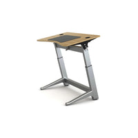 Safco - Focal Locus 4 Bureau debout réglable - Chêne blanc - 30 W x 48 D po-Bureau de l'ordinateur
