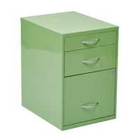 OSP Designs – Armoire de rangement de 22 po HPBF-6, vert-Tiroir à crayons, tiroir standard et tiroir-classeur