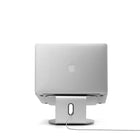 ShoppingAll - Support ergonomique pour ordinateur portable avec base pivotante à 360° Argent-Ce support pivotant pour ordinateur portable peut pivoter à 360 degrés pour répondre à tous les besoins d'utilisation.