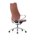 DecentLiving - Chaise de bureau à dossier pleine hauteur - Marron-Accoudoirs et dossier inclinables simultanément