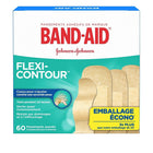 BAND-AID® – Pansements adhésifs Skin-Flex, formats variés, paq./60-Contient 60 pansements en tissu de tailles variées, pour coupures et éraflures mineures d'enfants et d'adultes 