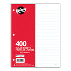 Hilroy - Feuilles mobiles - 16 lb - perforées 3 trous - lignées - 10,87 po x 8,37 po - 400 feuilles-Feuilles mobiles lignées