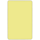 Flash Furniture – Table d’activités rectangulaire de 36 x 72 po, surface thermofusionnée, pattes standards réglables, jaune-Forme : rectangulaire