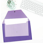 JAM Paper - Enveloppes en plastique avec fermeture à pression - Livret légal - 9.75" x 14.5" - Poly violet - Paquet de 12-Quantité : 12 par paquet