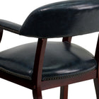 Flash Furniture – Chaise de conférence en vinyle BZ105NVY avec accoudoirs fixes, marine-Mousse ignifuge CA117