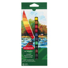 Derwent Academy - Peintures à l'huile - tubes de 12 ml - couleurs assorties - paquet de 12-Fabriquees à partir de pigments riches et d'une formulation qui conserve son eclat, qu'elles soient utilisees seules ou melangees avec d'autres mediums de peinture.