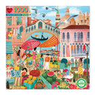 eeBoo - Pièce et Love le Marché de Venise - 1000 Pièces-Puzzle de 1000 pièces, inclut l’insertion de couleur