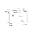 Monarch Specialties - 2106 Table D'Appoint - 42 po L/Noir/Console D'entrée Verre Trempe-Conception contemporaine