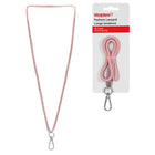Staples - Tour de cou avec bijoux - blanc/rose-37 po (95 cm) de longueur ajustable; 0,2 po (0,5 cm) de largeur