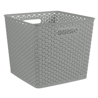 Curver - Panier cube tressé - 11 po - Gris-Capacité : 18L