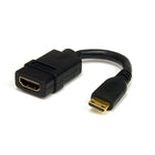 StarTech  Câble adaptateur HDMI haute vitesse, HDMI vers mini HDMI, F/M, 5 po-Offre une solution simple pour convertir un câble HDMI standard en un câble mini HDMI afin que vous puissiez regarder vos photos et vos vidéos partout où vous allez