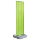 Azar Displays – Présentoir à 4 panneaux perforés, base piédestal, vert (700770-GRE)-Montage de présentoir à panneaux perforés