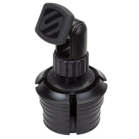 Support de porte-gobelet magnétique Scosche MagicMount-Tournez simplement le bouton pour ajuster le diamètre de la base afin de s’adapter en toute sécurité dans le porte-gobelet de votre véhicule.