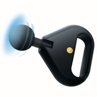 Lomi Mini pistolet masseur à percussion sans fil avec 3 têtes interchangeables - Noir-2 niveaux d'intensité