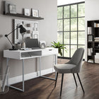 CorLiving - Bureau Auston à tirroir unique - Blanc-Tiroir coulissant en douceur avec intérieur fini pour le rangement