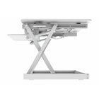 Rocelco - Support de bureau haut de gamme DADR-40 à hauteur réglable - 40 po - avec portée verticale allongée - Blanc-Des hauteurs ajustables de 5 po à 20 po fournissent la hauteur et l'angle de travail appropriés pour s'asseoir et se tenir debout.