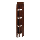 Winsome – Étagère pliante à 4 niveaux, étroite, fini noyer antique-L’étagère se replie pour faciliter le déplacement et le rangement