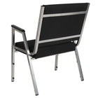 Flash Furniture – Fauteuil bariatrique antimicrobien HERCULES, noir avec cadre argenté, paq./4-Quantité de pile: 10
