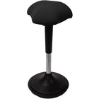 AnthroDesk - Tabouret Wobble réglable - Noir-Plastique durable et acier robuste pour la base et siège rembourré en mousse de première qualité