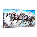 Designart – Ruée de cheval, impression sur toile d’animal, tailles variées (PT2429-32-16)-Impression