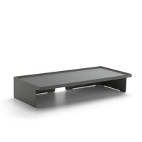 Poppin – Support de moniteur, gris foncé (105201)-Élevez votre moniteur à une hauteur de vision confortable avec ce support de moniteur