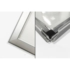 Eddie's - Porte-affiches verrouillable à cadre encliquetable - 8,50" x 11" - Aluminium argenté - Paquet de 5 (120660-5)-Aluminium argenté
