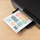 Cricut - Papier autocollant imprimable 8,5" x 11" - Blanc - Paquet de 8-Compatible avec les machines Cricut Explore et Cricut Maker, et avec la Cricut Joy Xtra