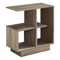 Monarch Specialties - 2095 Table D'Appoint - 24 po H - Taupe Fonce-Plusieurs espaces de rangement