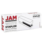 JAM Paper – Ensemble de travail et de bureau, agrafeuse et boîte d’agrafes, blanc et noir (3375WHBK)-Quantité : 1 agrafeuse, 1 boîte d’agrafes (5000 ct)