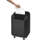 Fellowes - Déchiqueteur Powershred LX210 à coupe micro, 16 feuilles, noir-Déchiquette : agrafes, trombones, cartes de crédit et le courrier poubelle