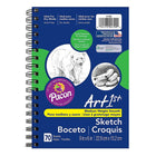 Agenda papier à croquis blanc Pacon Art1st, 9" x 6", paquet de 4-Papier à croquis à usage général pour supports secs