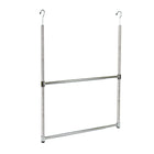 Oceanstar – Tringle d'armoire réglable portable à 2 niveaux, chrome-2 supports à suspendre sur toute tringle d'armoire standard