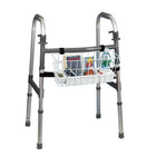 Bios — Panier pour cadre de marche-Ce panier plastifié peut être attaché à la plupart des cadres de marche et est doté d’un plateau transparent renforcé avec un grand compartiment, un compartiment pour ranger la monnaie ou les médicaments et un compartiment rond pour transporter un verre, une cannette ou une tasse