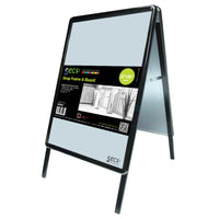 SECO Panneau de trottoir intérieur/extérieur, Snap A-Frame, 22" x 28", Noir-Il est idéal pour les entreprises, les restaurants et les cafés pour faire passer votre message, vos offres, vos promotions et être remarqué par les échanges commerciaux.