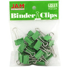 Jam Paper – Ensemble d’articles de bureau, trombones et pinces relieuses, vert (218334GR)-Un paquet de chacun