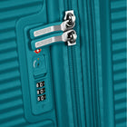 American Tourister - Curio Spinner Moyen - Vert Jade-Les poignées de transport supérieure et latérale rétractables restent près de la valise pour la protéger contre les dommages
