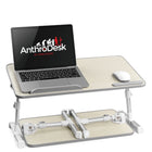 AnthroDesk - Plateau de table ajustable - Gris-Hauteur de visionnement optimale : 9.6 po à 12.7 po