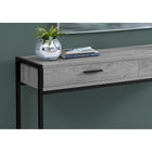 Monarch Specialties - 3510 Table D'Appoint - 48 po L/Console D'entrée Gris/Noir-Console multifonctionnelle idéale pour les petits espaces