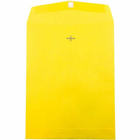  JAM Paper - Enveloppes Colourées pour catalogue à extrémité ouverte - 10 x 13 - avec fermeture à fermoir - jaune recyclé - paquet de 10-Couleur : enveloppe jaune.