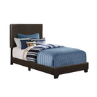 Monarch Specialties - 5910T Lit Simple - Simili-Cuir Brun Fonce-Style contemporain tendance
